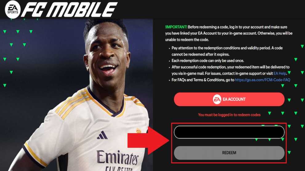 Kode redeem terbaru untuk game FC Mobile