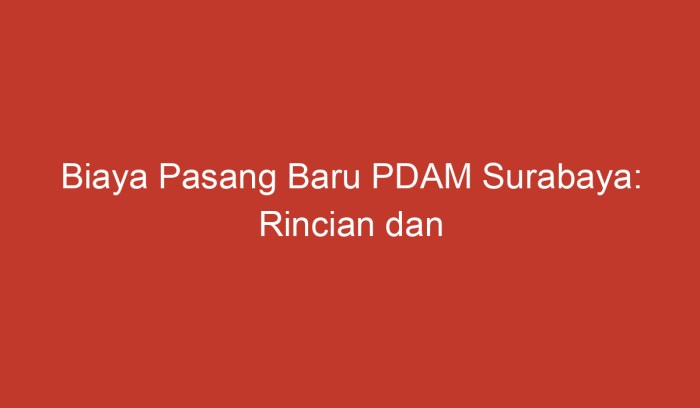 Cara menghitung tarif pdam surabaya